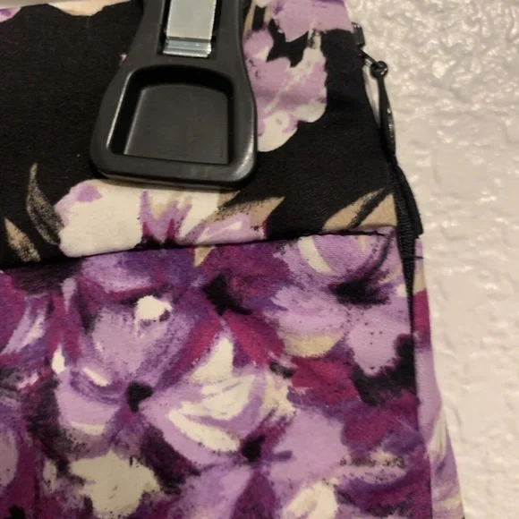 White House Black Market Purple & Lavender Floral Flare Skirt Women's Size 0 - Picture 6 of 9